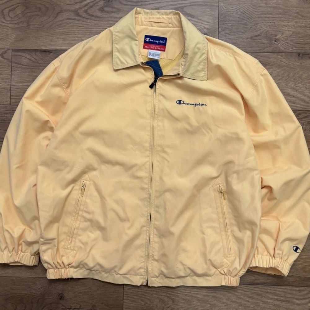 Champion Vintage Men's Light Yellow Windbreaker